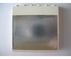 Brick 1 x 6 x 5 with Large Rectangular Mirror Pattern (Sticker) - Set 231-1