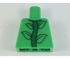 Torso with 4 Leaves on Green Stem Pattern