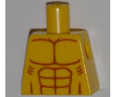 Torso Bare Chest with Muscles and Ribs Outline Pattern