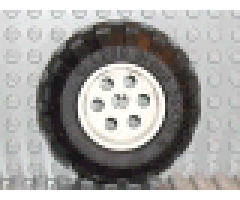 Wheel & Tire Assembly 36.8mm D. x 26mm VR with Axle Hole, with Black Tire 56 x 30 R Balloon (6595 / 32180)