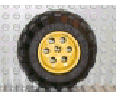 Wheel & Tire Assembly 36.8mm D. x 26mm VR with Axle Hole, with Black Tire 56 x 30 R Balloon (6595 / 32180)