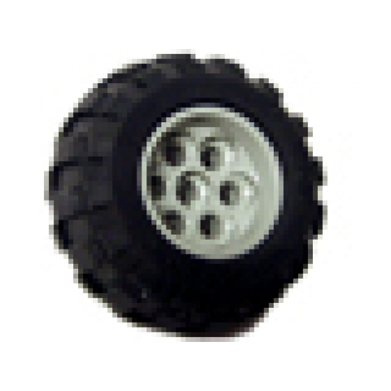 Wheel & Tire Assembly 36.8mm D. x 26mm VR with Axle Hole, with Black Tire 56 x 30 R Balloon (6595 / 32180)