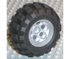 Wheel & Tire Assembly 36.8mm D. x 26mm VR with Axle Hole, with Black Tire 56 x 30 R Balloon (6595 / 32180)