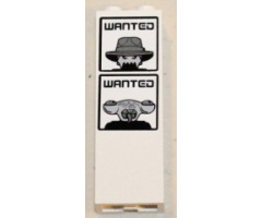 Brick, Modified 1 x 2 x 5 with Groove with 'WANTED' Brick Daddy and 'WANTED' Squidtron Pattern (Stickers) - Set 5985