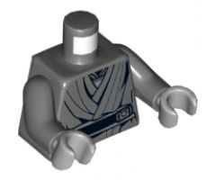 Torso SW Dark Bluish Gray Jedi Robe with Black Belt Pattern (Naare) / Dark Bluish Gray Arms / Light Bluish Gray Hands