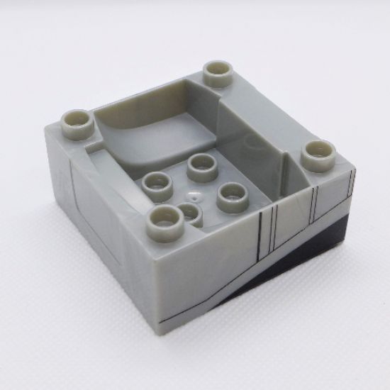 Duplo, Train Cab / Tender Base with Bottom Tube and Thomas & Friends Spencer Locomotive Pattern