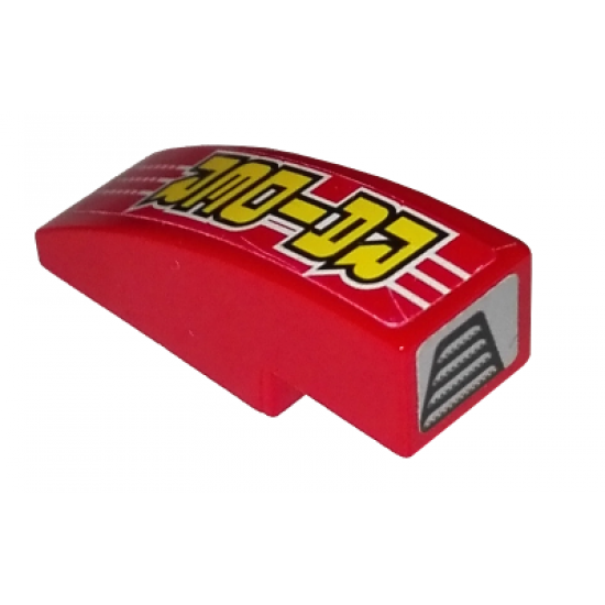Slope, Curved 3 x 1 with 'RAIDER' and Air Vent Pattern (Stickers) - Set 8130