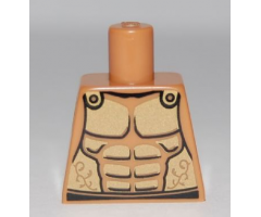 Torso Armor with Gold Plated Muscles Outline Pattern (Spartan)