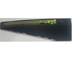 Wedge 10 x 3 Left with Light Bars and Alien Characters Pattern on Top (Sticker) - Set 7691