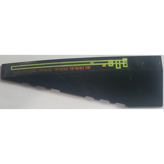Wedge 10 x 3 Left with Light Bars and Alien Characters Pattern on Top (Sticker) - Set 7691