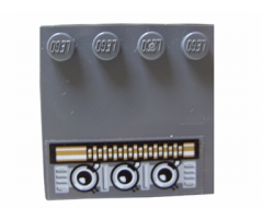 Tile, Modified 4 x 4 with Studs on Edge with Engine Ports Pattern (Sticker) - Set 7673