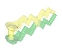Energy Effect Wave Angular (Electric Zigzag, Castle Magic Spark) with Marbled Trans-Bright Green Pattern