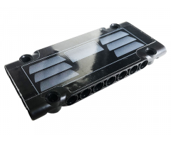 Technic, Panel Plate 5 x 11 x 1 with Gray Rectangle and 6 Trapezoids on Black Background Pattern (Sticker) - Set 42096
