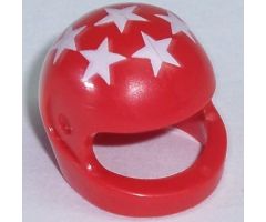 Minifigure, Headgear Helmet Motorcycle (Standard) with 7 White Stars Pattern