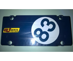 Technic, Panel Plate 5 x 11 x 1 with 'C U LATER TURBOS' and '83' in White Circle Pattern Model Left Side (Stickers) - Set 41999