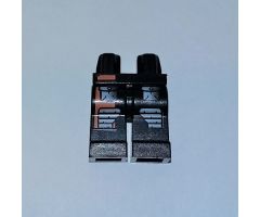 Hips and Legs with Alpha Team Gray Pockets and Orange Stripe Pattern (Flex)