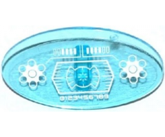 Minifigure, Shield Oval with Head-Up Display (HUD), Weapon Cylinders and '0123456789' Pattern (Sticker) - Set 70173
