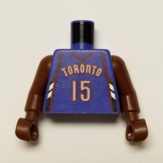 Torso NBA Toronto Raptors #15 (Road Jersey) Pattern / Brown NBA Arms