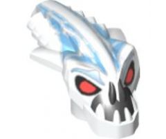 Minifigure, Head, Modified Bionicle Barraki Pridak Pattern