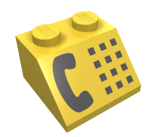 Slope 45 2 x 2 with Phone Black Buttons and Receiver Pattern