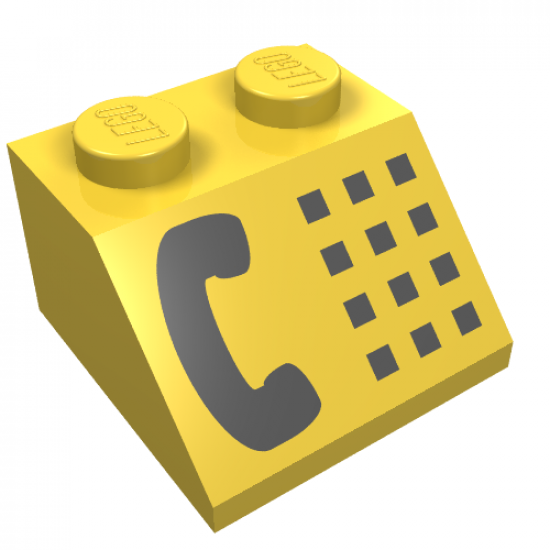 Slope 45 2 x 2 with Phone Black Buttons and Receiver Pattern