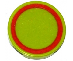 Tile, Round 2 x 2 with Red Ring Thin Pattern (Sticker) - Set 76021