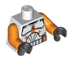 Torso SW Armor Clone Trooper with Orange Bars Pattern / Orange Arms / Black Hands