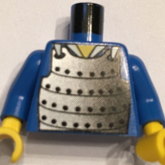 Torso Castle Ninja Armor Plate Mail Pattern / Blue Arms / Yellow Hands