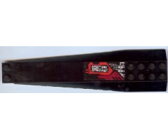 Wedge 16 x 4 Triple Curved with Red, Dark Red and Silver Circuitry Short Pattern Model Right Side (Sticker) - Set 7721