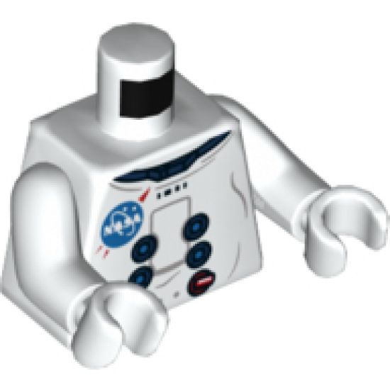 Torso Space Discovery, NASA Logo Pattern / White Arms / White Hands