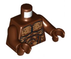 Torso LotR Muscles Outline Pattern (Lurtz) / Reddish Brown Arms / Reddish Brown Hands