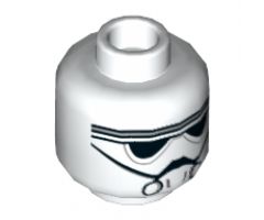 Minifigure, Head Alien with Black Goggles and Breathing Mask Pattern (SW Imperial Driver / Pilot) - Hollow Stud