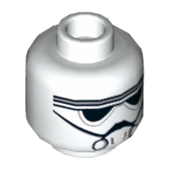 Minifigure, Head Alien with Black Goggles and Breathing Mask Pattern (SW Imperial Driver / Pilot) - Hollow Stud