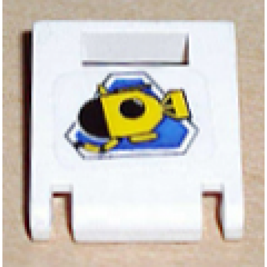 Container Box 2 x 2 x 2 Door with Slot and Yellow Submarine on Blue Triangle Pattern (Sticker) - Sets 1782 / 6441