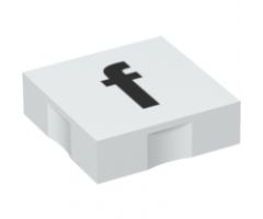Duplo, Tile 2 x 2 with Black Lowercase Letter f Pattern