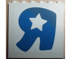 Panel 1 x 6 x 5 with 'R' on White Background Pattern (Sticker) - Set 7848