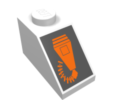 Slope 45 2 x 1 with Orange Microphone on Black Pattern