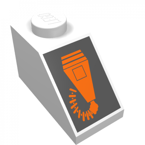 Slope 45 2 x 1 with Orange Microphone on Black Pattern