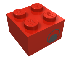 Brick 2 x 2 with Eye without White Pattern on Two Sides, Offset