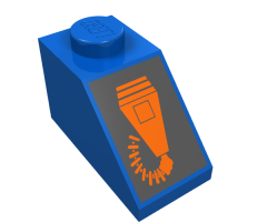 Slope 45 2 x 1 with Orange Microphone on Black Pattern