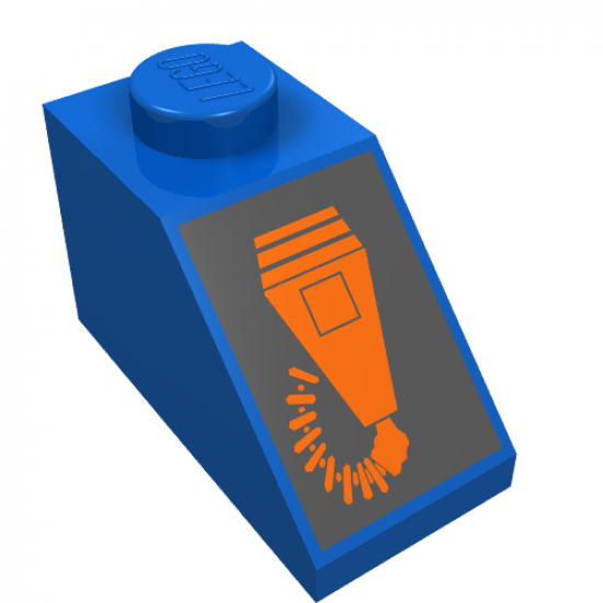Slope 45 2 x 1 with Orange Microphone on Black Pattern