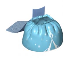Duplo, Figure Wear & Utensil Cloth Skirt Satin with White Lines and Stars on Medium Azure Background Pattern