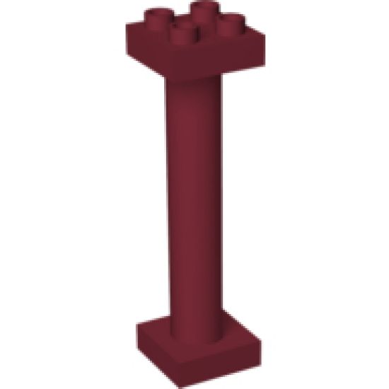 Duplo Support Column 2 x 2 x 6 Round with Open Latticed Back