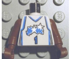 Torso NBA Orlando Magic #1 (White Uniform) Pattern / Brown NBA Arms