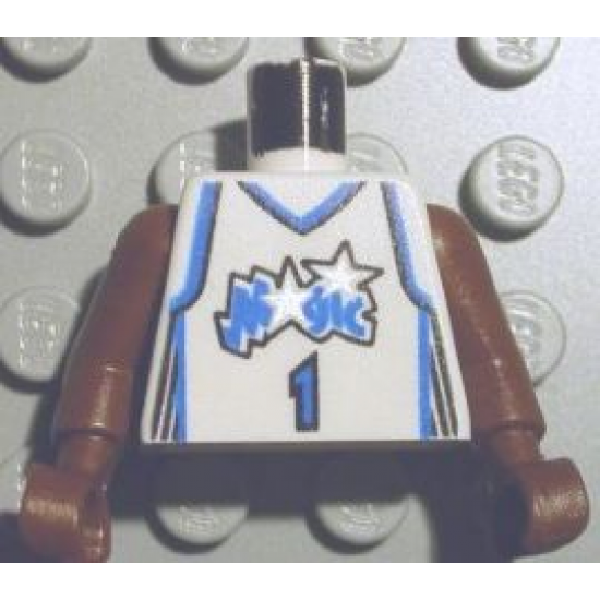 Torso NBA Orlando Magic #1 (White Uniform) Pattern / Brown NBA Arms