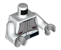 Torso SW Imperial AT-DP Pilot with Light Bluish Gray Vest and Black Belt Pattern / White Arms / Light Bluish Gray Hands