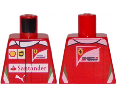 Torso Speed Champions with Shell, UPS, Ferrari, Puma and Red Santander Logo Front, Ferrari Logo Back Pattern