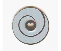 Technic, Disk 3 x 3 with Black Swirl Line on Light Bluish Gray Background Pattern (Sticker) - Set 3828