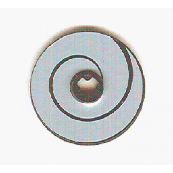 Technic, Disk 3 x 3 with Black Swirl Line on Light Bluish Gray Background Pattern (Sticker) - Set 3828