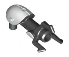 Minifigure, Weapon Gun, Portal Gun with White Hand Guard Pattern (Rubber)